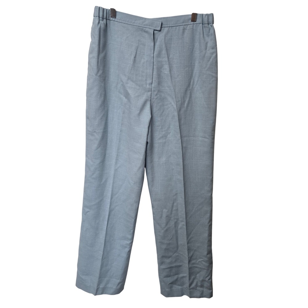Vintage Country Suburbans Blue Linen Blend Trousers High Waist Pants NWT Sz 18